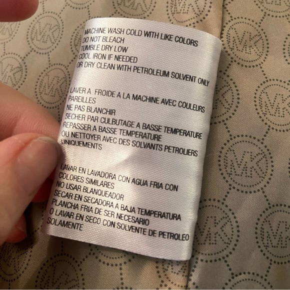 Michael Kors women’s light blue  double breasted belted trench coat in‎ size XL - Picture 10 of 12